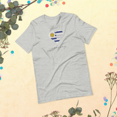 Uruguay Heart Unisex Tee