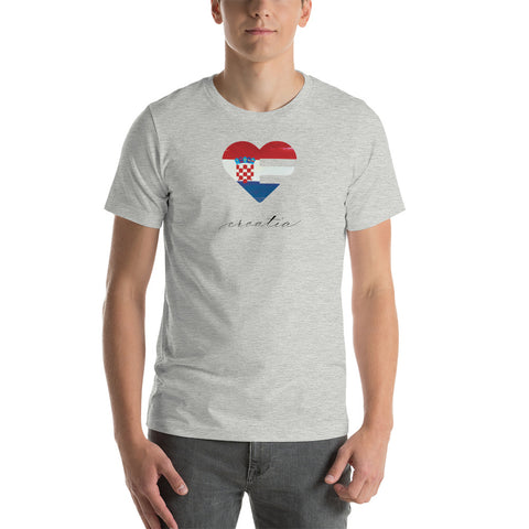 Croatia Heart Unisex Tee