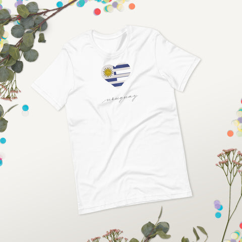 Uruguay Heart Unisex Tee