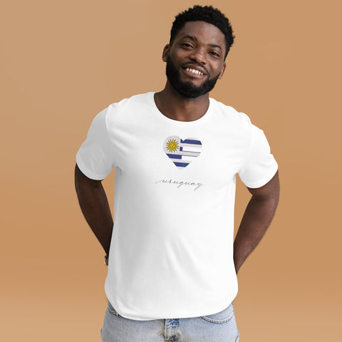 Uruguay Heart Unisex Tee