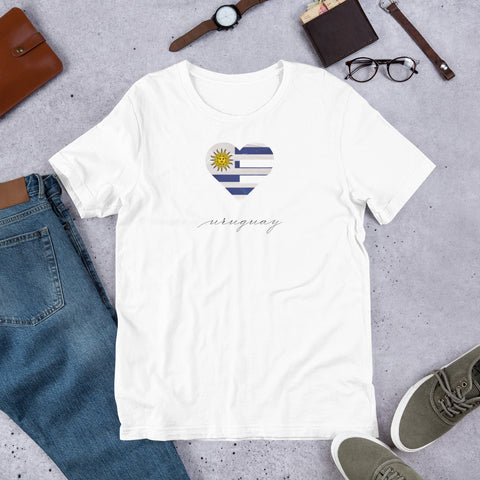 Uruguay Heart Unisex Tee