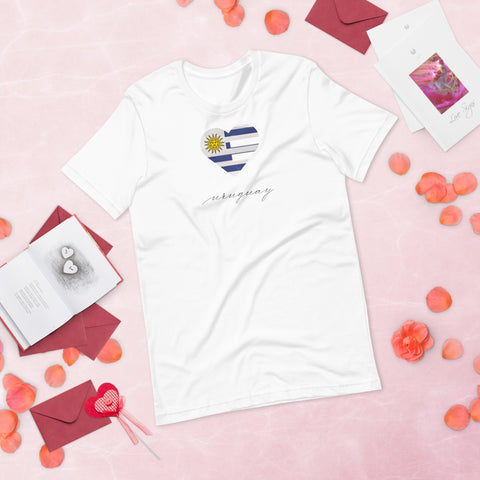 Uruguay Heart Unisex Tee