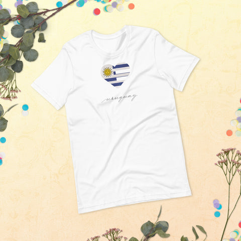 Uruguay Heart Unisex Tee