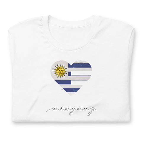 Uruguay Heart Unisex Tee