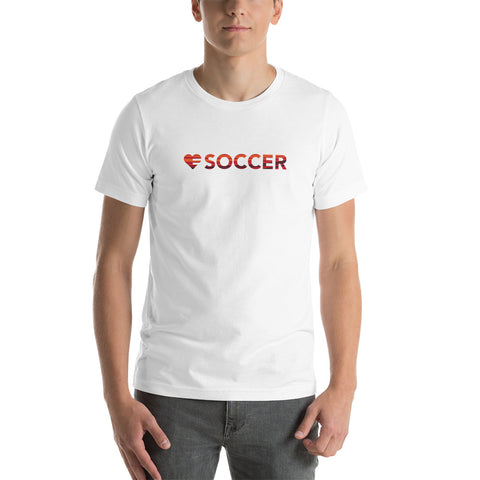 Heart=Soccer Unisex Tee