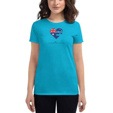 Australia Heart Women's Slim Fit Tee