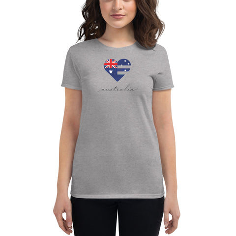 Australia Heart Women's Slim Fit Tee