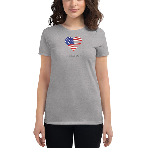USA Heart Ultra Slim Fit Tee