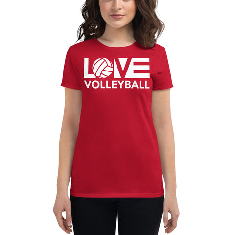 LOV=Volleyball Fashion Fit Triblend Tee