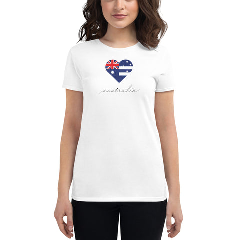 Australia Heart Women's Slim Fit Tee