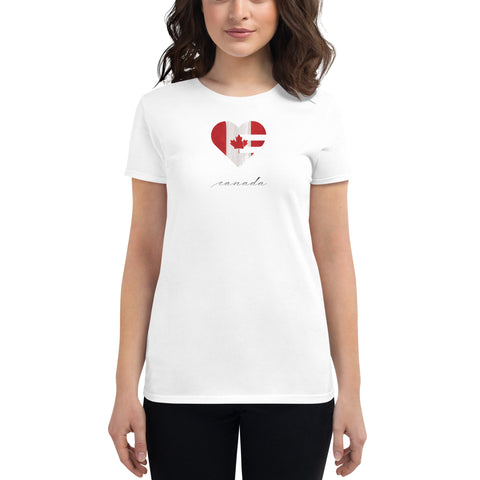 Canada Heart Women's Slim Fit Tee