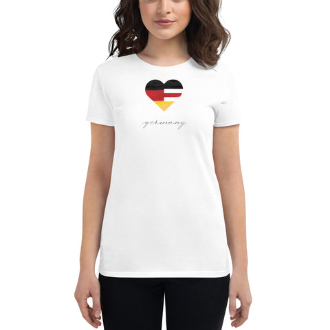 Germany Heart Women's Slim Fit Tee