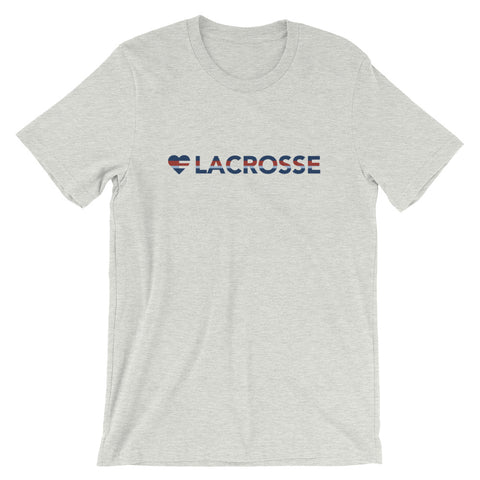 Ash Heart=Lacrosse Unisex Tee