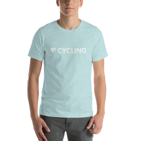 Prism Ice Blue Heart=Cycling Unisex Tee