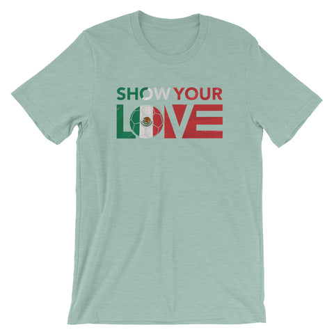 Heather Prism Dusty Blue Show Your Love Mexico Unisex Tee