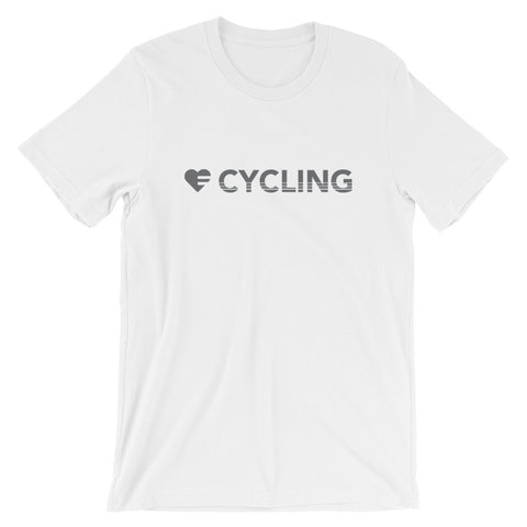 White Heart=Cycling Unisex Tee