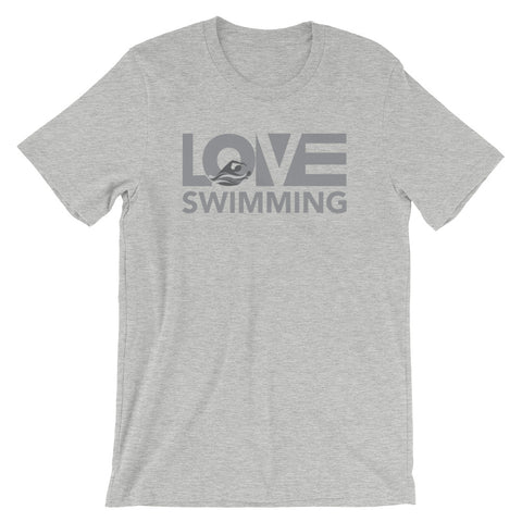 Athletic heather LOV=Swimming Unisex Tee
