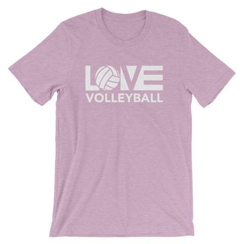 Prism Lilac LOV=Volleyball Unisex Tee