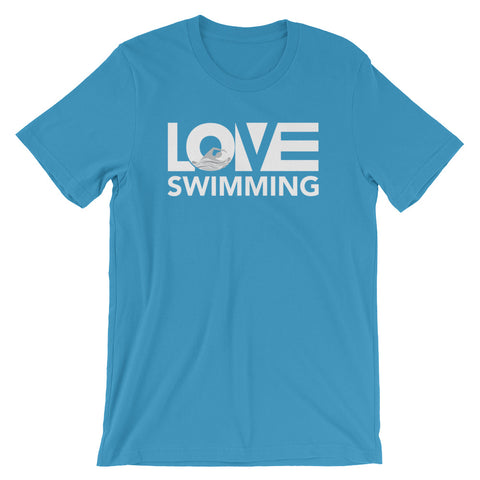 Ocean blue LOV=Swimming Unisex Tee