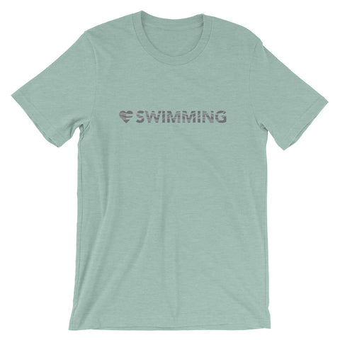 Prism dusty blue Heart=Swimming Unisex Tee