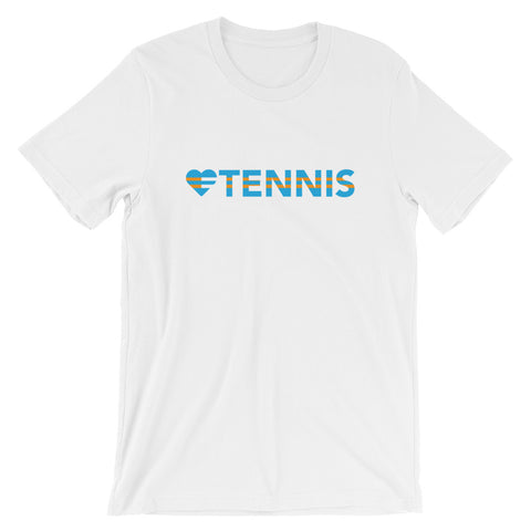 White Heart=Tennis Unisex Tee