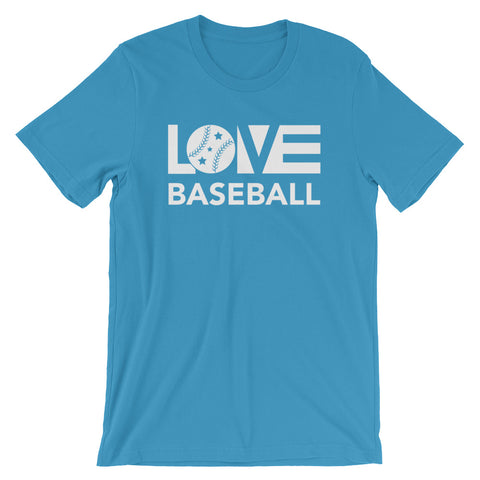 Ocean blue LOV=Baseball Unisex Tee