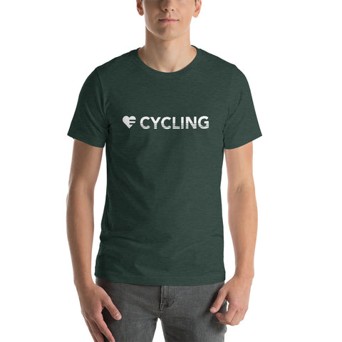 Heather Forest Heart=Cycling Unisex Tee