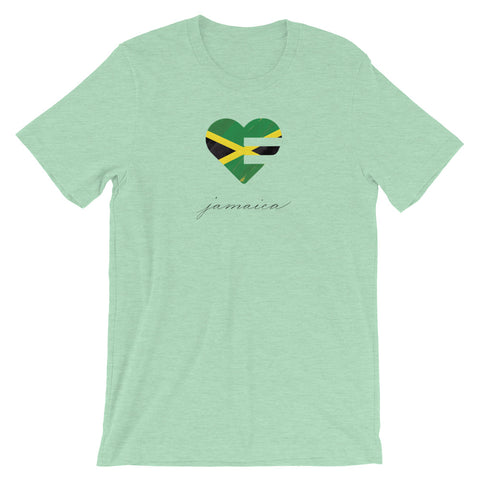 Prism mint Jamaica Heart Unisex Tee