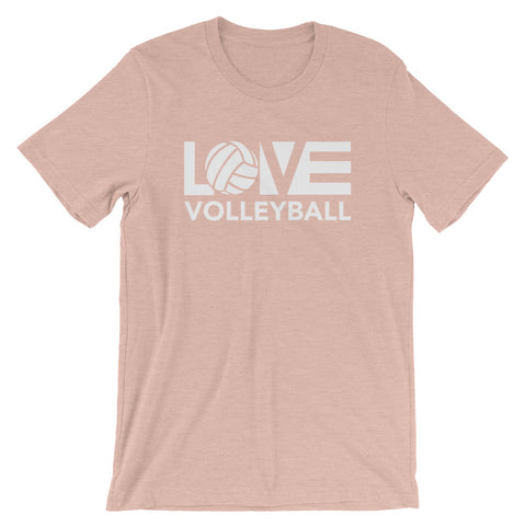 Prism Peach LOV=Volleyball Unisex Tee
