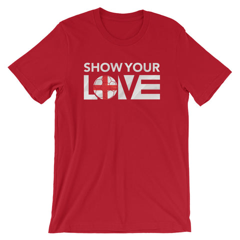 Red Show Your Love England Unisex Tee