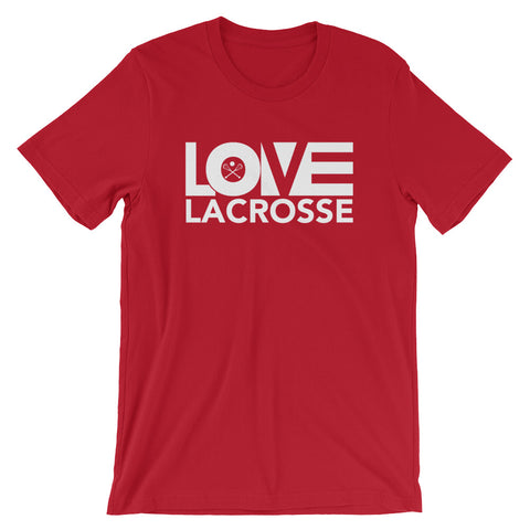Red LOV=Lacrosse Unisex Tee