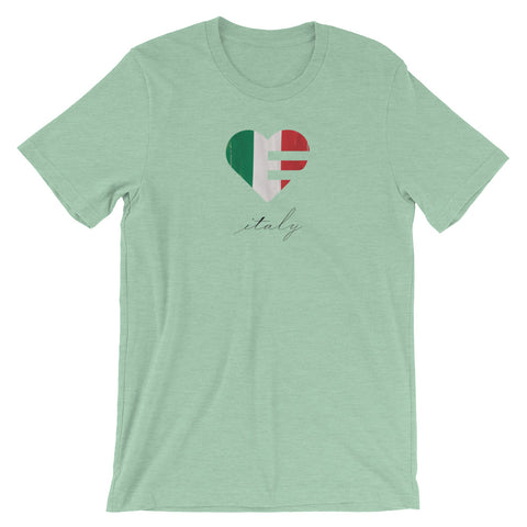 Prism mint Italy Heart Unisex Tee