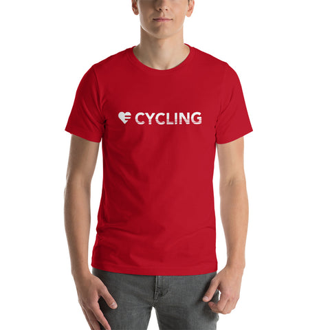 Red Heart=Cycling Unisex Tee