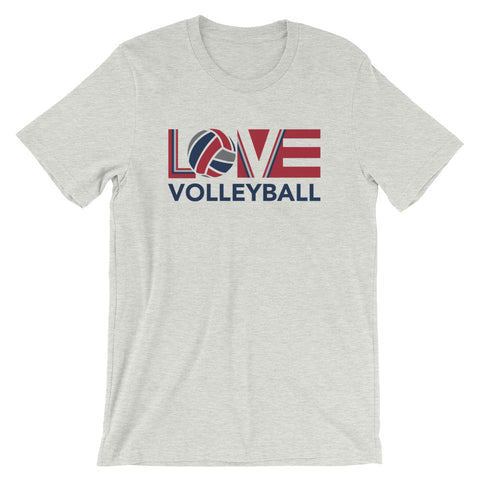 Ash LOV=Volleyball Unisex Tee