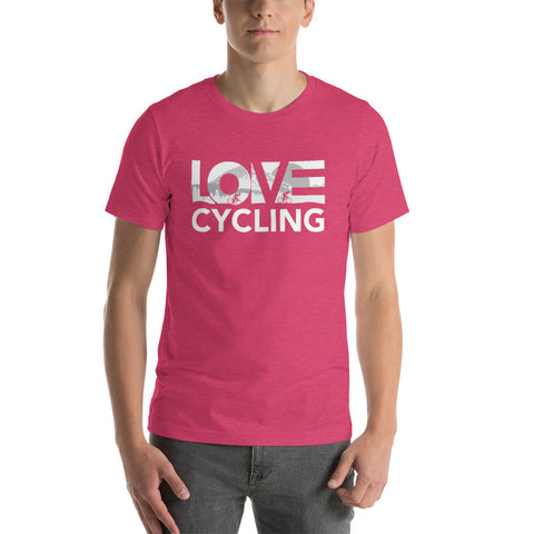 Raspberry LOV=Cycling Unisex Tee