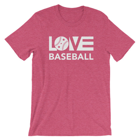 Raspberry LOV=Baseball Unisex Tee