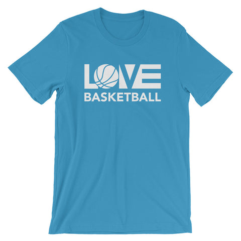 Ocean blue LOV=Basketball Unisex Tee