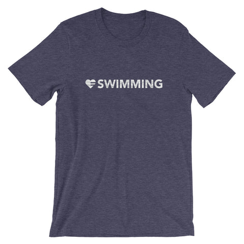 Midnight navy Heart=Swimming Unisex Tee