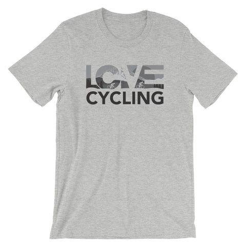 Heather grey LOV=Cycling Unisex Tee