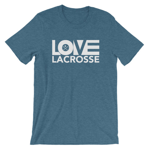Deep teal LOV=Lacrosse Unisex Tee