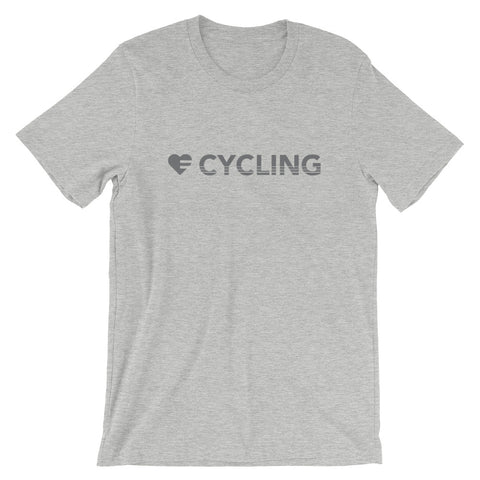 Athletic Heather Heart=Cycling Unisex Tee