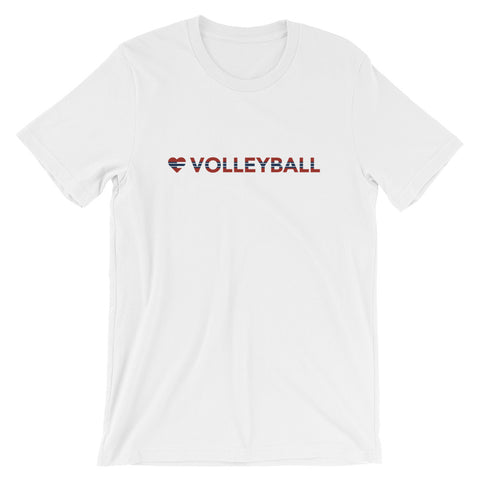 Ash Heart=Volleyball Unisex Tee