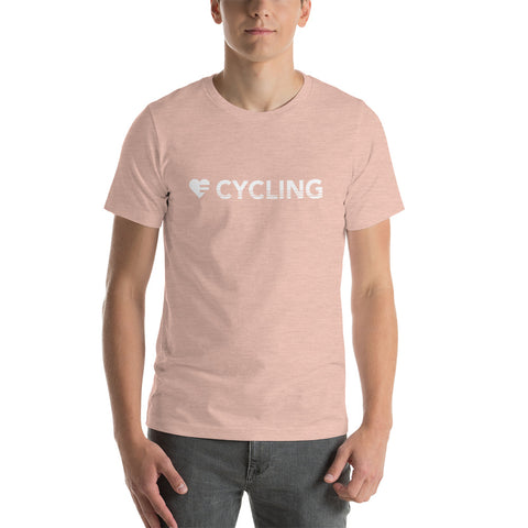 Heather Prism Peach Heart=Cycling Unisex Tee