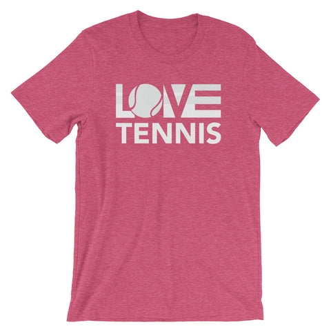 Raspberry LOV=Tennis Unisex Tee