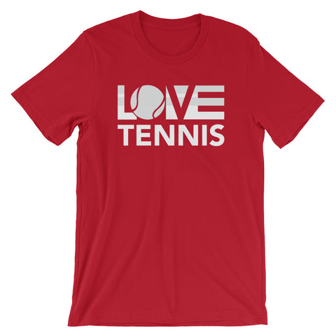 Red LOV=Tennis Unisex Tee