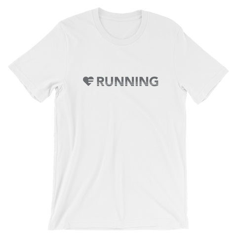 White Heart=Running Unisex Tee