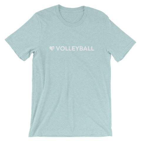 Prism ice blue Heart=Volleyball Unisex Tee