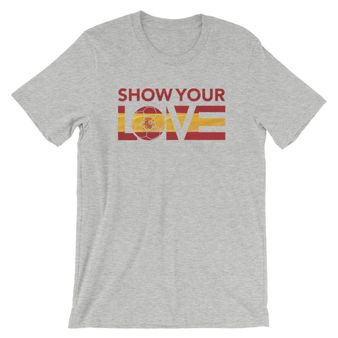 Athletic Heather Show Your Love Spain Unisex Tee