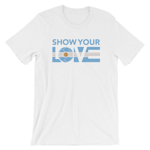 White Show Your Love Argentina Unisex Tee