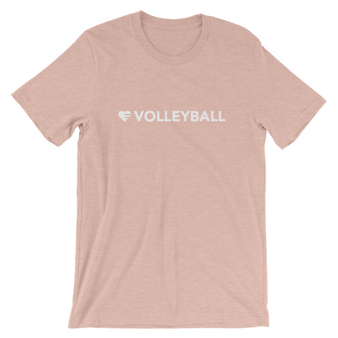 Prism peach Heart=Volleyball Unisex Tee